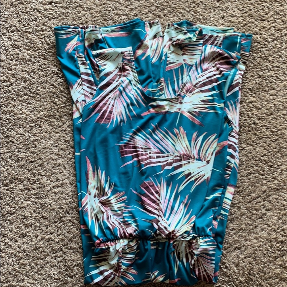 New Never worn! Tropical teal reversible jumpsuit